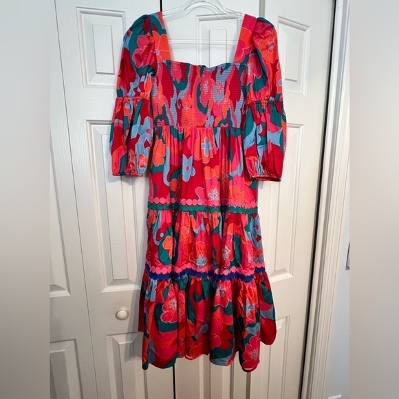 Floral Puff Sleeve Midi Dress - Picture 11 of 15